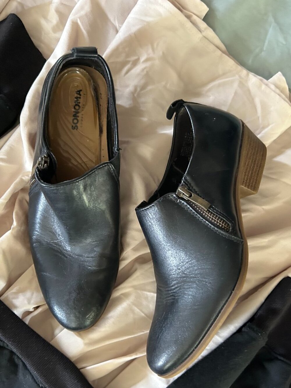 sonoma womans size 81/2 black shoes boots eight half casual dress